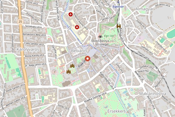 Map showing SIGNO Bistro & Bar in Eger