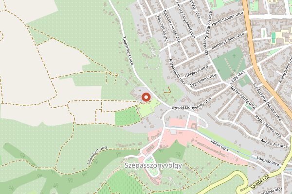 Map showing Hotel Villa Völgy in Eger