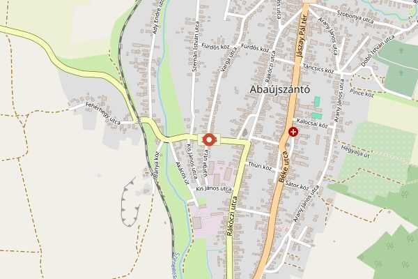Map showing Szóráth Kisüsti Pálinka in Tokaj