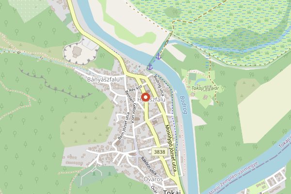Map showing Demeter Zoltán Vinoteka in Tokaj