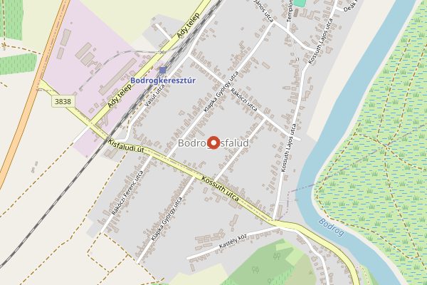 Map showing Dorógi Pince in Tokaj