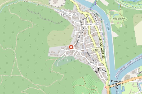 Map showing Hímesudvar in Tokaj