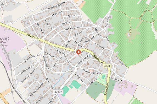 Map showing Karácsonyi Pince in Tokaj