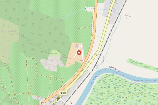 Map showing Patricius Winery in Tokaj