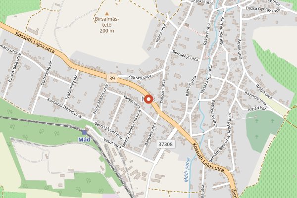 Map showing Tokaj Hétszőlő in Tokaj