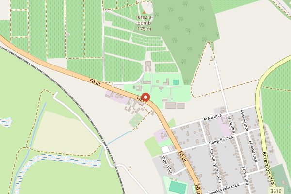 Map showing Gróf Degenfeld Kastélyszálló Superior in Tokaj