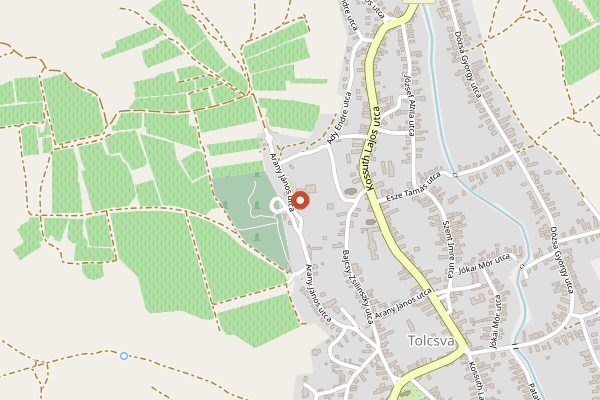 Map showing Bormúzeum és Borászati Kultúra Háza Tolcsva in Tokaj