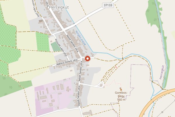 Map showing Götz Pincészet Gombos-hegyi UNESCO Cellar Village Tour in Tokaj