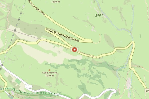 Map showing Cooperativa Campo Imperatore (caseificio) in Abruzzo