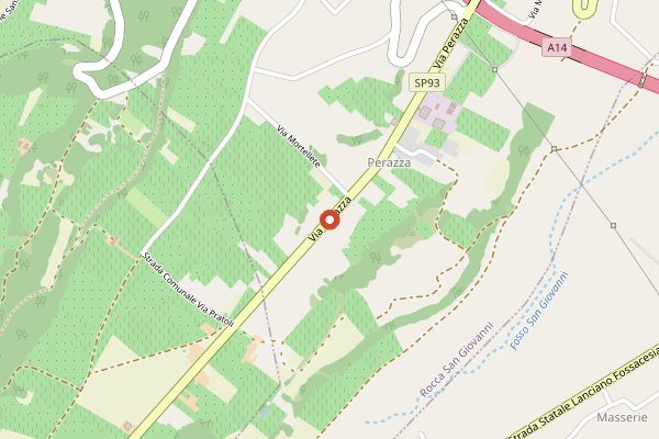 Map showing Cantina Frentana Tasting Room in Abruzzo