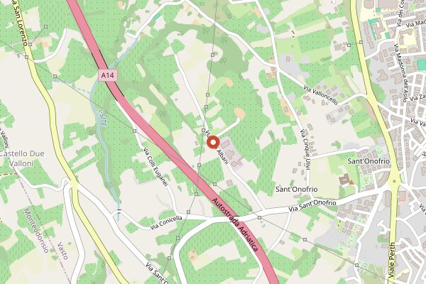 Map showing Jasci & Marchesani in Abruzzo