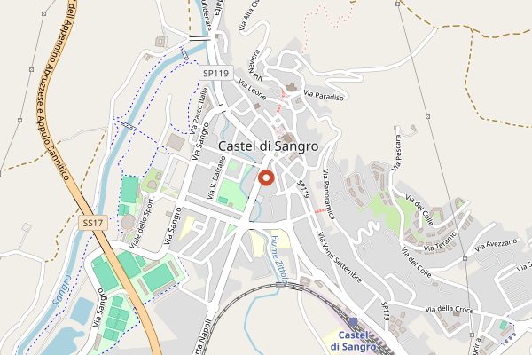 Map showing Casadonna, Reale in Abruzzo