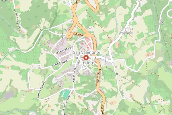Map showing Majellando in Abruzzo