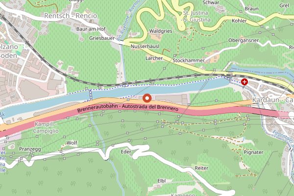 Map showing Mila Bergmilch Südtirol in Alto Adige
