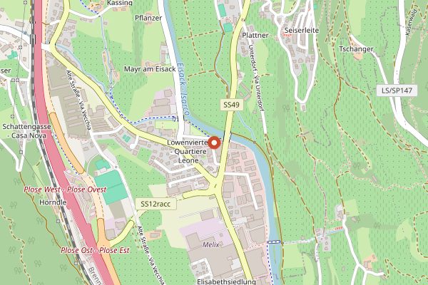 Map showing Degust in Alto Adige