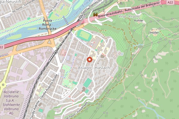 Map showing Pur Sudtirol Bolzano Vinothek in Alto Adige