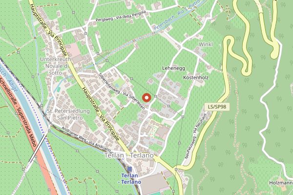 Map showing Cantina Terlano in Alto Adige