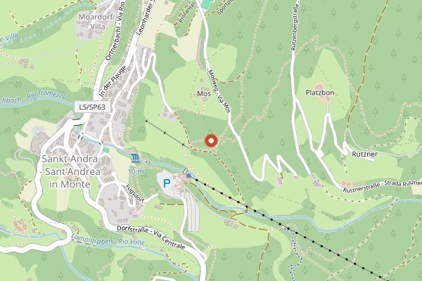 Map showing Kuenhof in Alto Adige