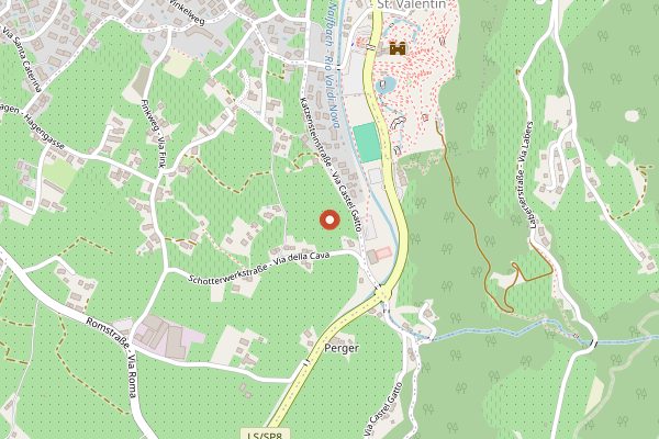 Map showing Restaurant Sissi by Andrea Fenoglio in Alto Adige