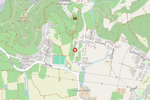 Map showing Lo Sparviere in Franciacorta