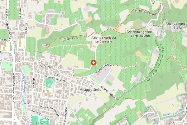 Map showing Le Cantorìe in Franciacorta