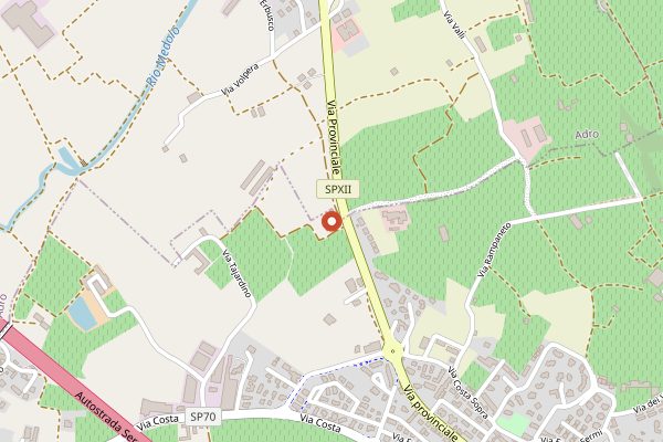 Map showing Derbusco Cives in Franciacorta