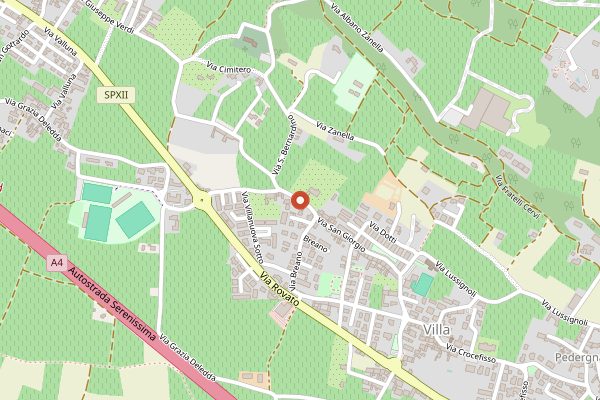 Map showing San Cristoforo in Franciacorta