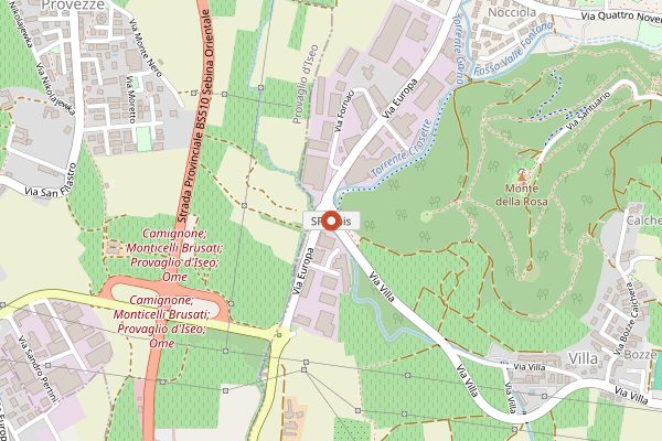Map showing Villa Gradoni Charme & Nature in Franciacorta