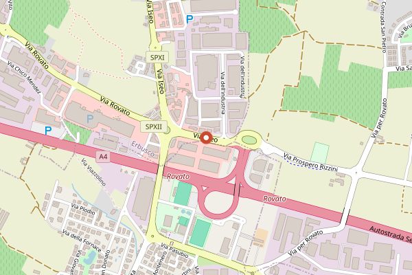 Map showing Cantine di Franciacorta Wine Store in Franciacorta