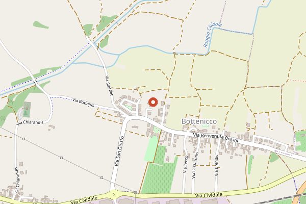 Map showing Frico cooking class at Spolert Winery in Friuli-Venezia Giulia