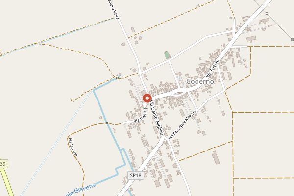 Map showing Latteria Sociale di Coderno in Friuli-Venezia Giulia