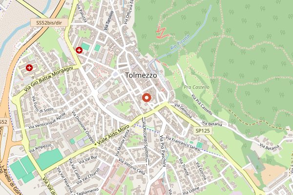 Map showing Spaccio Caseificio Alto But, Tolmezzo in Friuli-Venezia Giulia