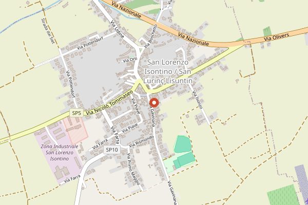 Map showing Lis Neris in Friuli-Venezia Giulia