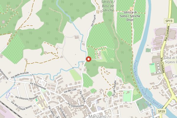 Map showing Ronchi di Manzano in Friuli-Venezia Giulia