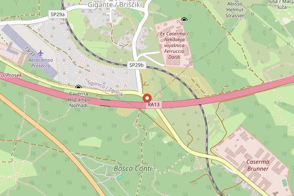 Map showing Osmize del Carso (Osmiza Network) in Friuli-Venezia Giulia