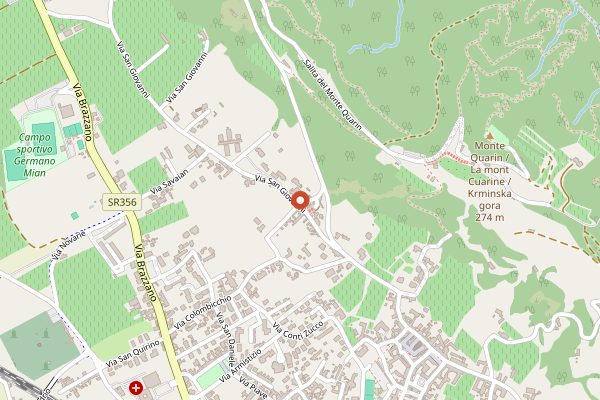 Map showing Hotel Felcaro in Friuli-Venezia Giulia