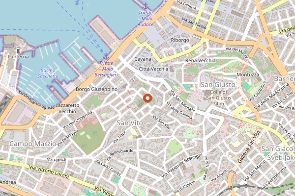 Map showing Savoia Excelsior Palace Trieste in Friuli-Venezia Giulia