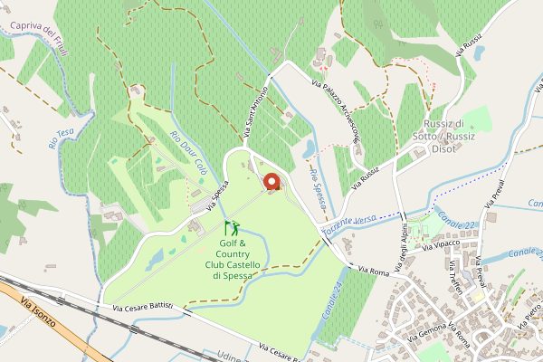Map showing La Tavernetta al Castello di Spessa in Friuli-Venezia Giulia