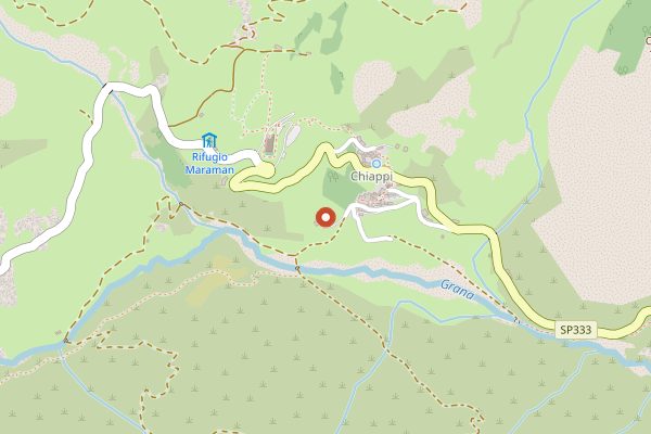 Map showing La Meiro, Terre di Castelmagno in Piedmont