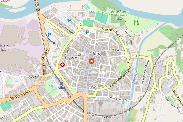 Map showing Pio Cesare in Piedmont
