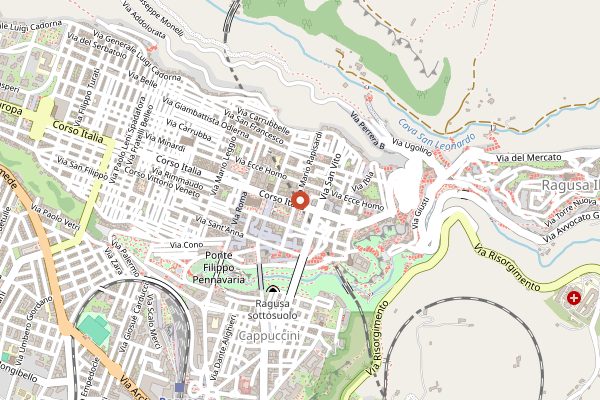 Map showing FAM, Fiera Agroalimentare Mediterranea in Sicily