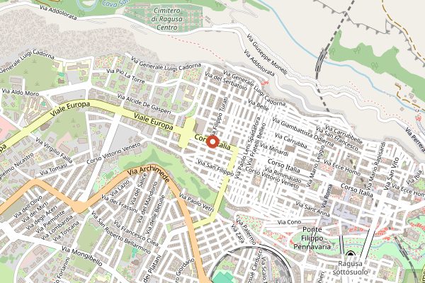 Map showing Dipasquale Formaggi, Casa del Formaggio S. Anna in Sicily