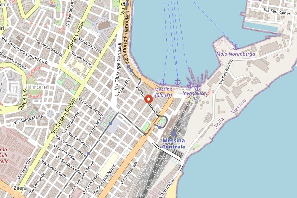 Map showing COS Pithos (amphora wines) in Sicily