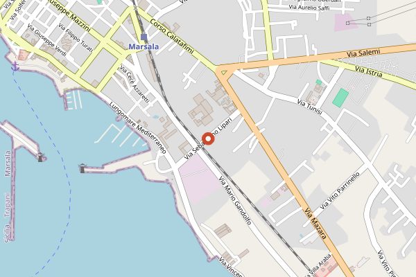 Map showing Donnafugata in Sicily