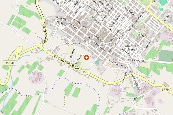 Map showing Planeta in Sicily