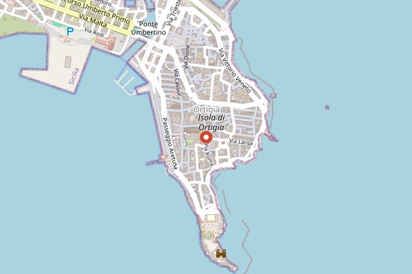 Map showing Enoteca Solaria in Sicily