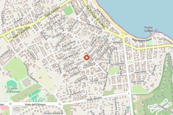 Map showing Bye Bye Blues in Sicily