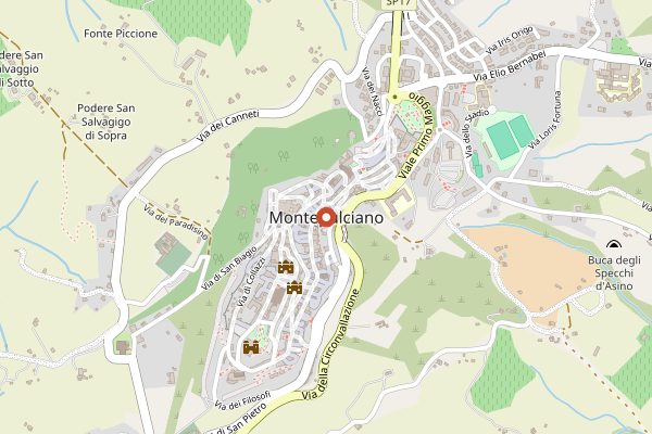 Map showing Pienza Pecorino cheese tour (Valdichiana Living) in Tuscany
