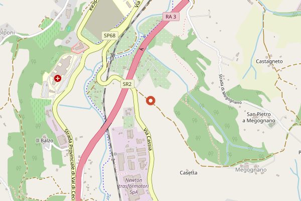 Map showing Caseificio Nuovo in Tuscany