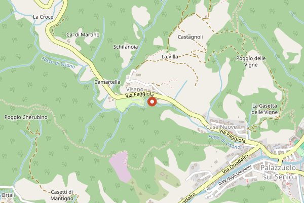 Map showing Faggiola Latte e Formaggi in Tuscany